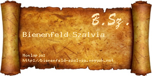 Bienenfeld Szalvia névjegykártya